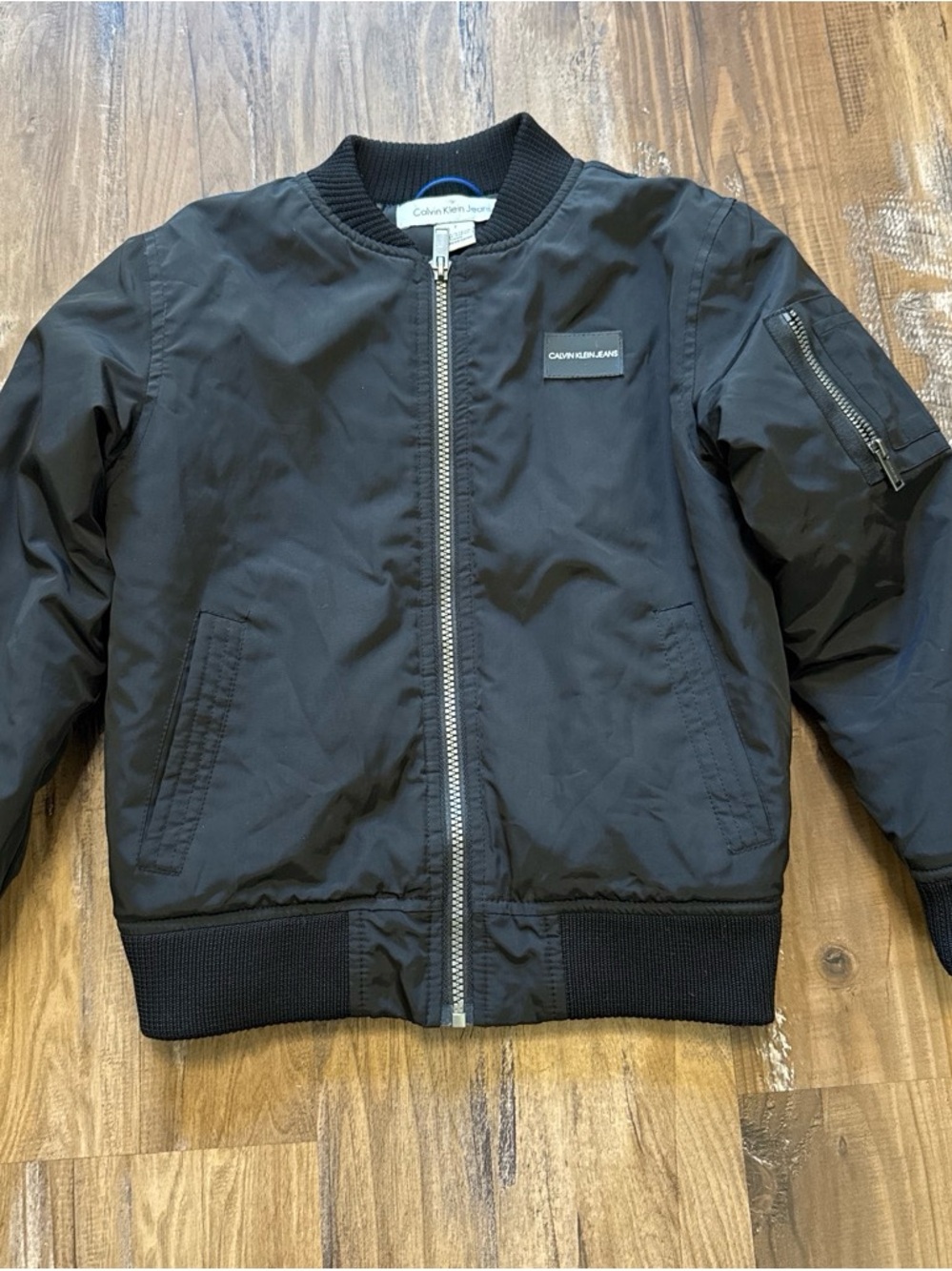 Calvin Klein Jeans Kids Black Puffer Bomber Jacket